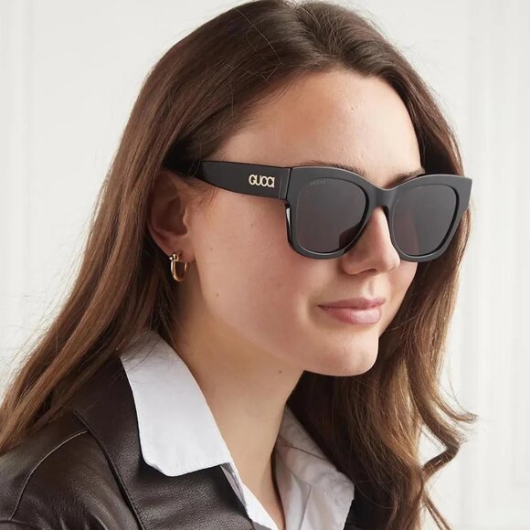 Gucci Women Sunglasses Black Grey Square GG1789S 001 BRAND NEW main image 6